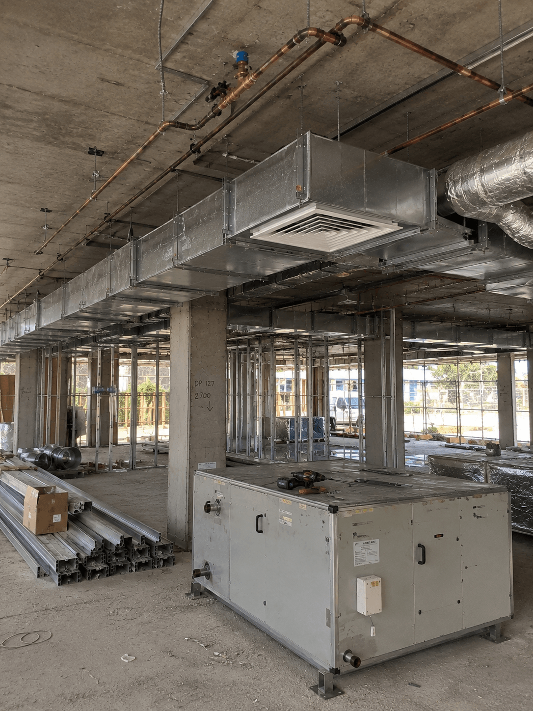 Air conditioning and HVAC installation made possible from concrete core drilling project work.