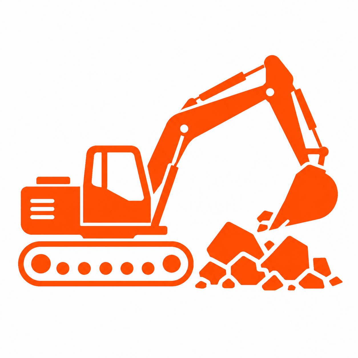 Concrete demolition and removal icon